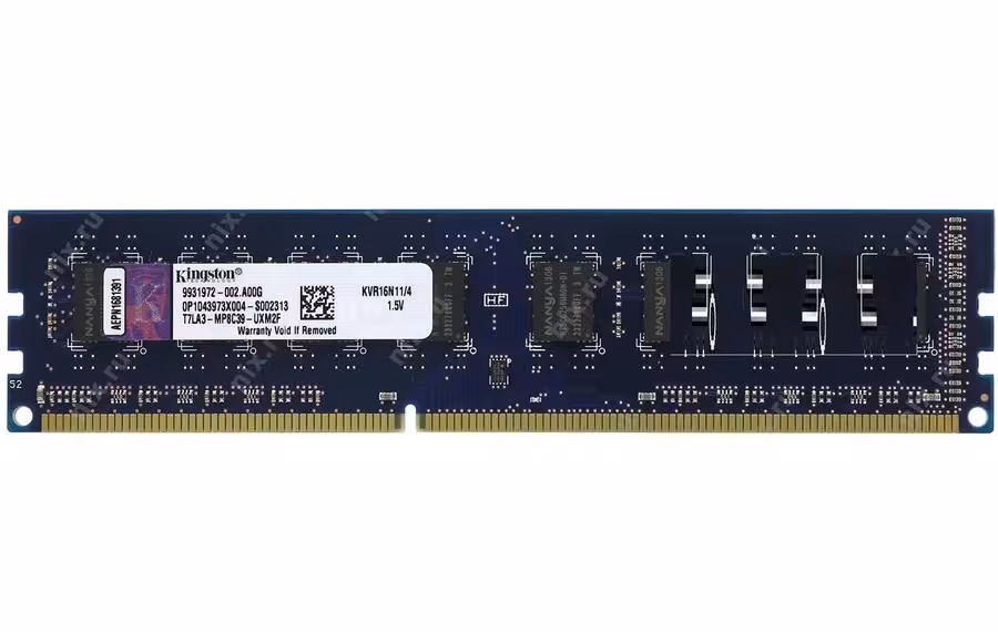 رم کینگستون مدل KVR16N11/4 با حافظه 4 گیگابایت و فرکانس 1600 مگاهرتز