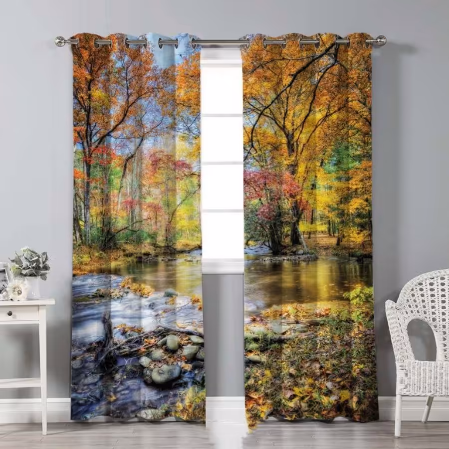 پرده چاپی  پانچ  طرح   نقاشی و منظره  کد648