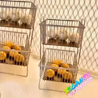 سبد پیاز  و سیب زمینی کف چوب  دو طبقه مربع