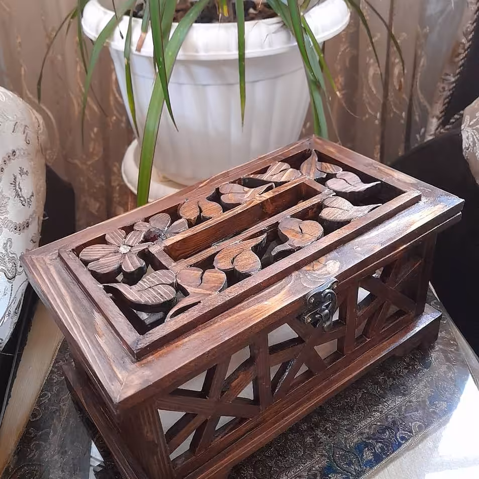 ست جاکاغذ دستمالی و سطل اشغالی