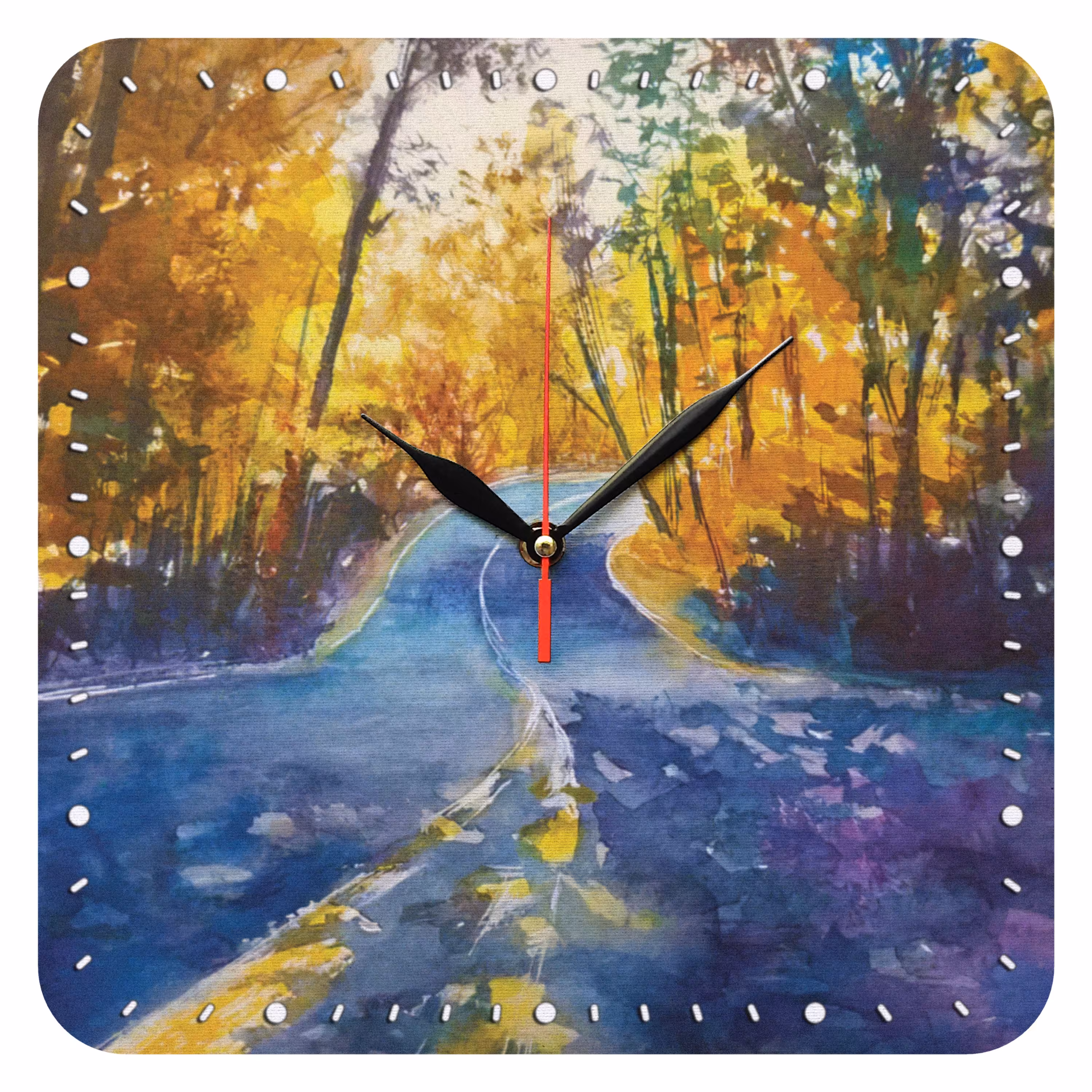 ساعت دیواری مدل 1020 طرح جاده پاییزی