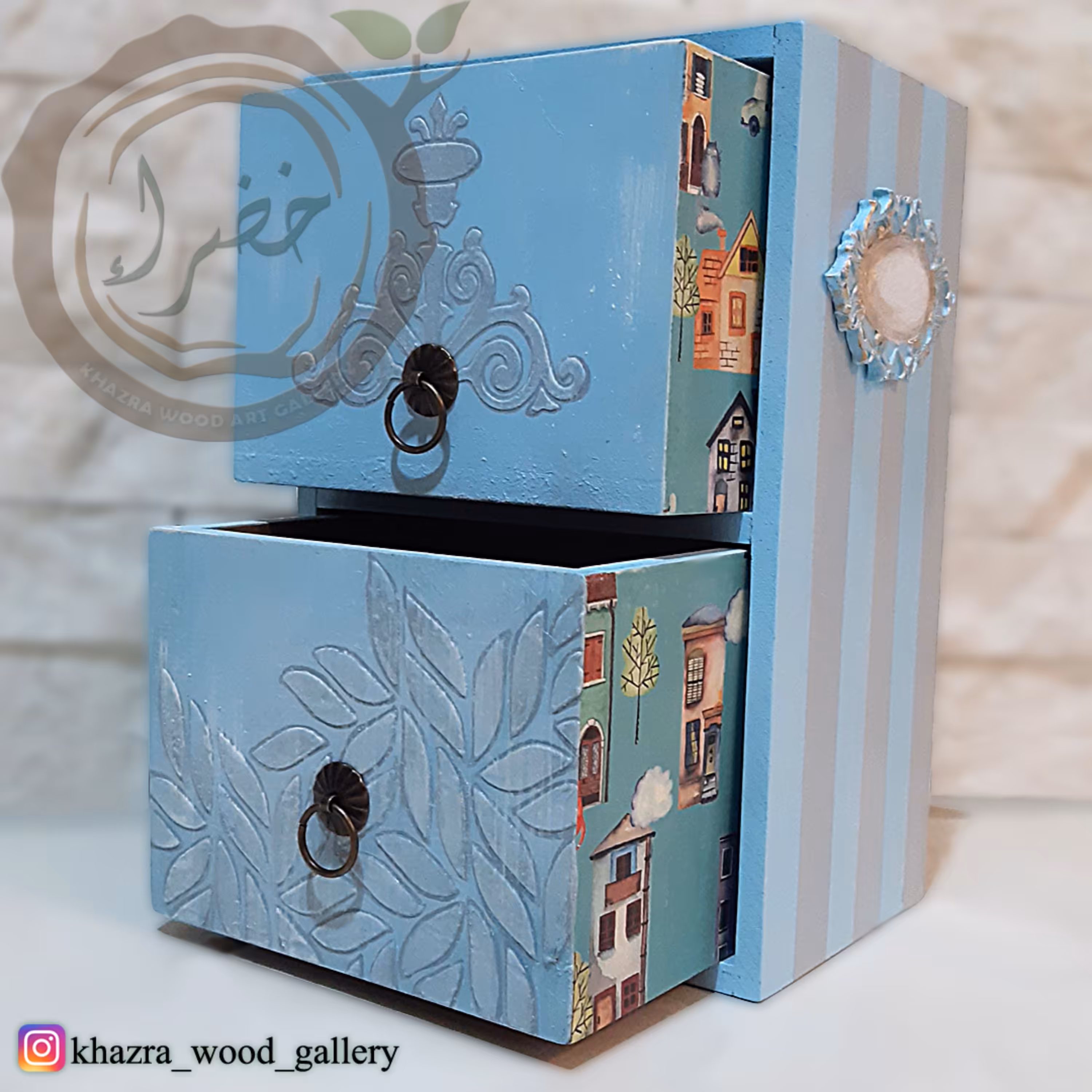 باکس چوبی کشودار-کد B02