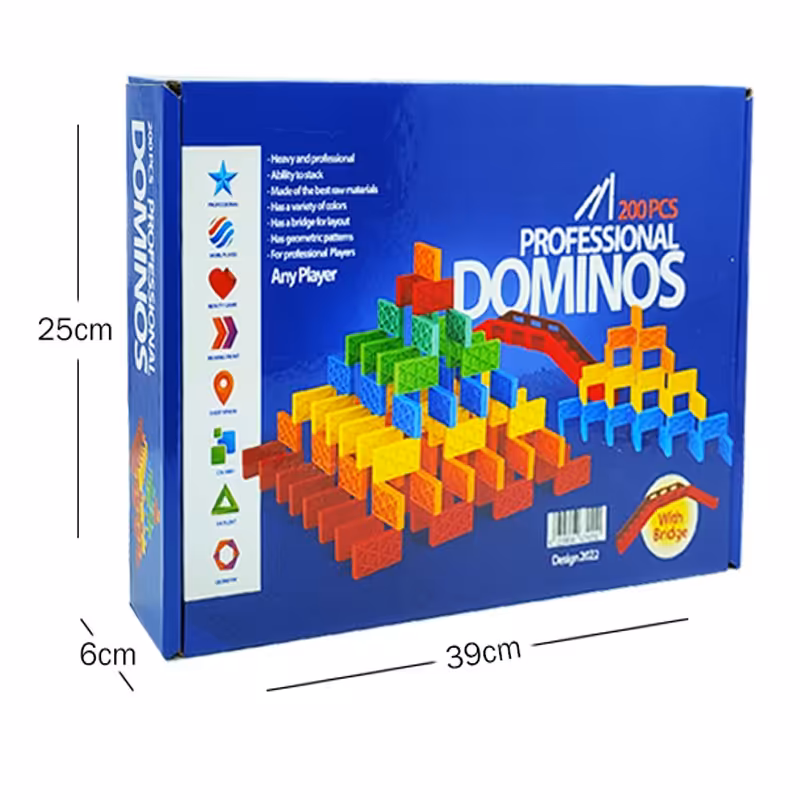 اسباب بازی دومینو حرفه ای 200 تکه ای دانیال همراه با پل