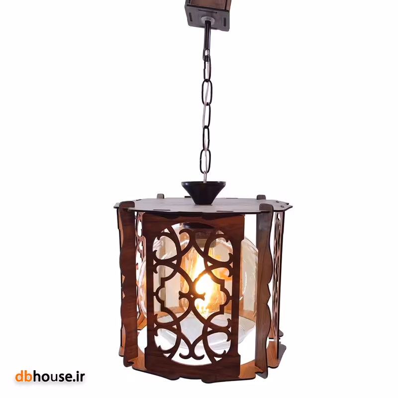 لوستر چوبی مدل سماء . چوبی ام دی اف .ارسال رایگان