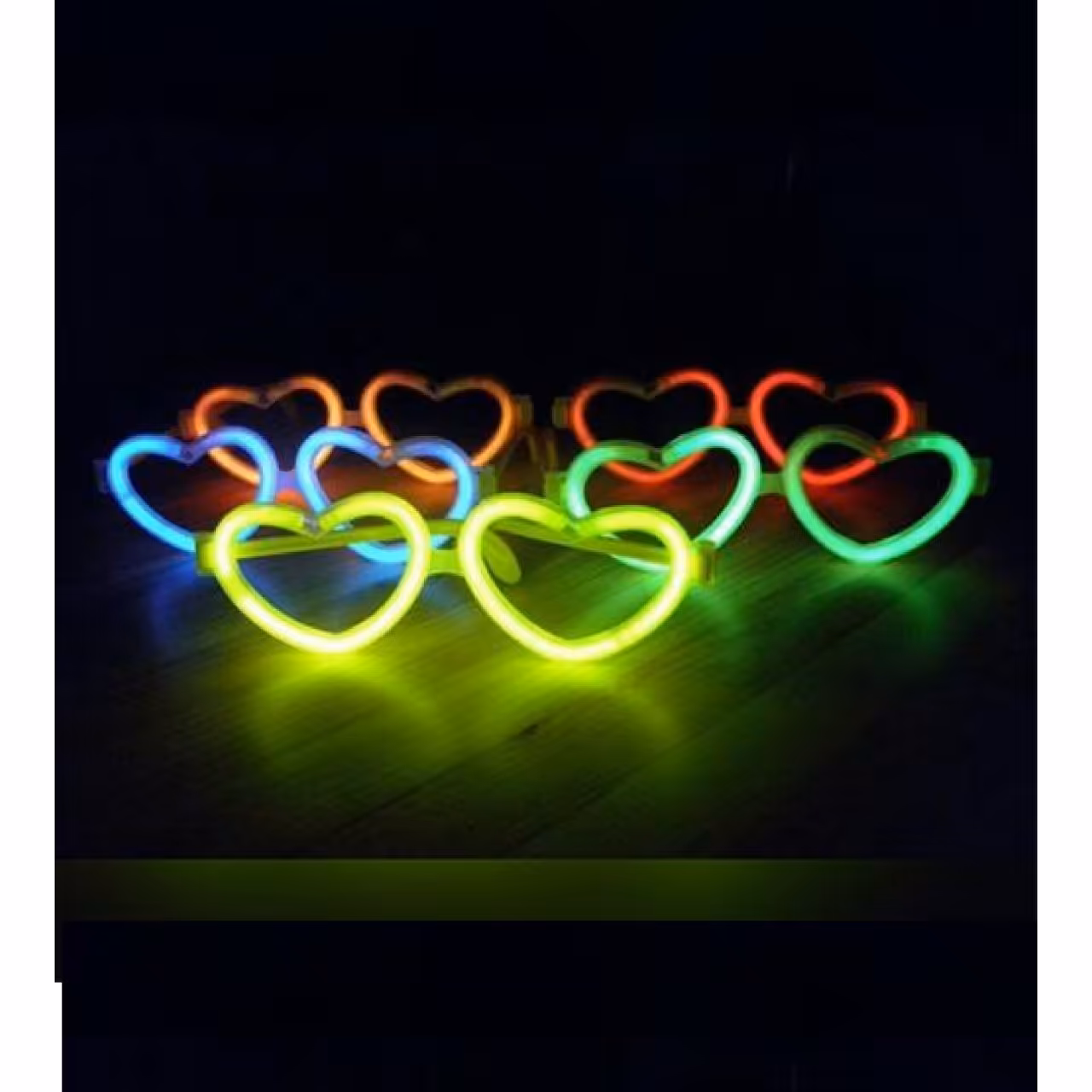 عینک بلک لایت طرح قلب بسته 5 عددی