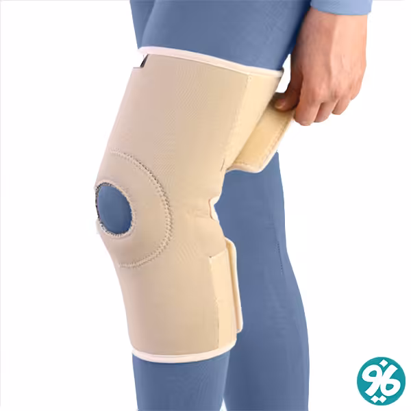 زانوبند نئوپرن قابل تنظیم طب و صنعت کد 41400 در سایزبندی