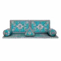 ست 6 تکه پشتی سنتی طرح الماس رنگ سبز 