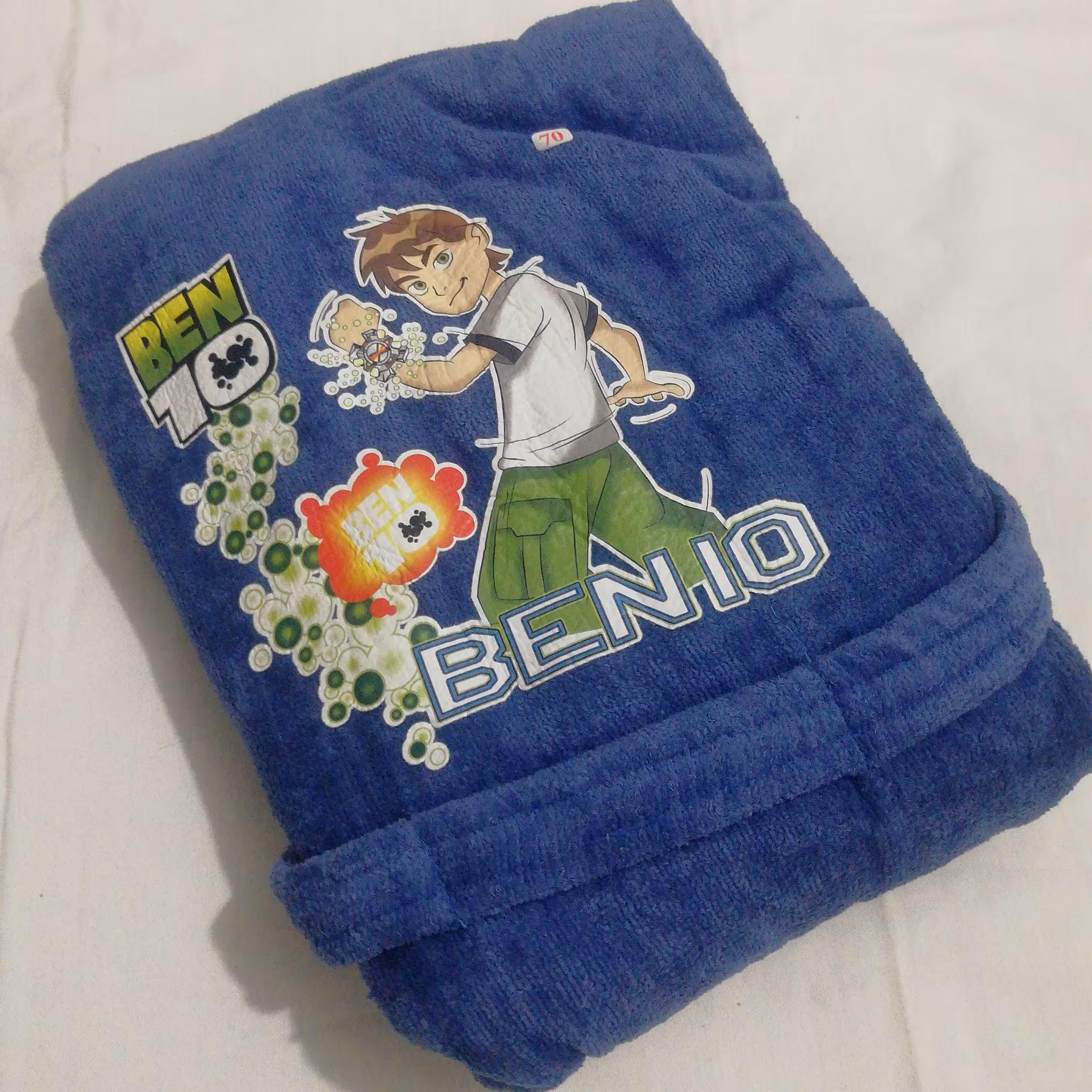 حوله تن پوش کودک سایز70 بن تن آبی پررنگ