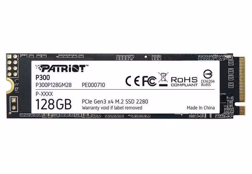 حافظه SSD اینترنال پاتریوت مدل P300 M.2 2280 NVMe PCIe Gen 3x4 ظرفیت 128 گیگابایت