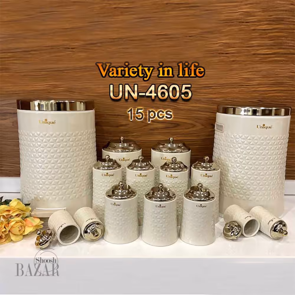 سرویس 15 پارچه کرم طلایی -گلکسی یونیک کد 4605