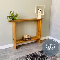 میز کنسول چوبی روستیک دکور مدل TY600 (پس کرایه)
