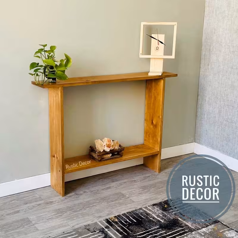 میز کنسول چوبی روستیک دکور مدل TY600 (پس کرایه)