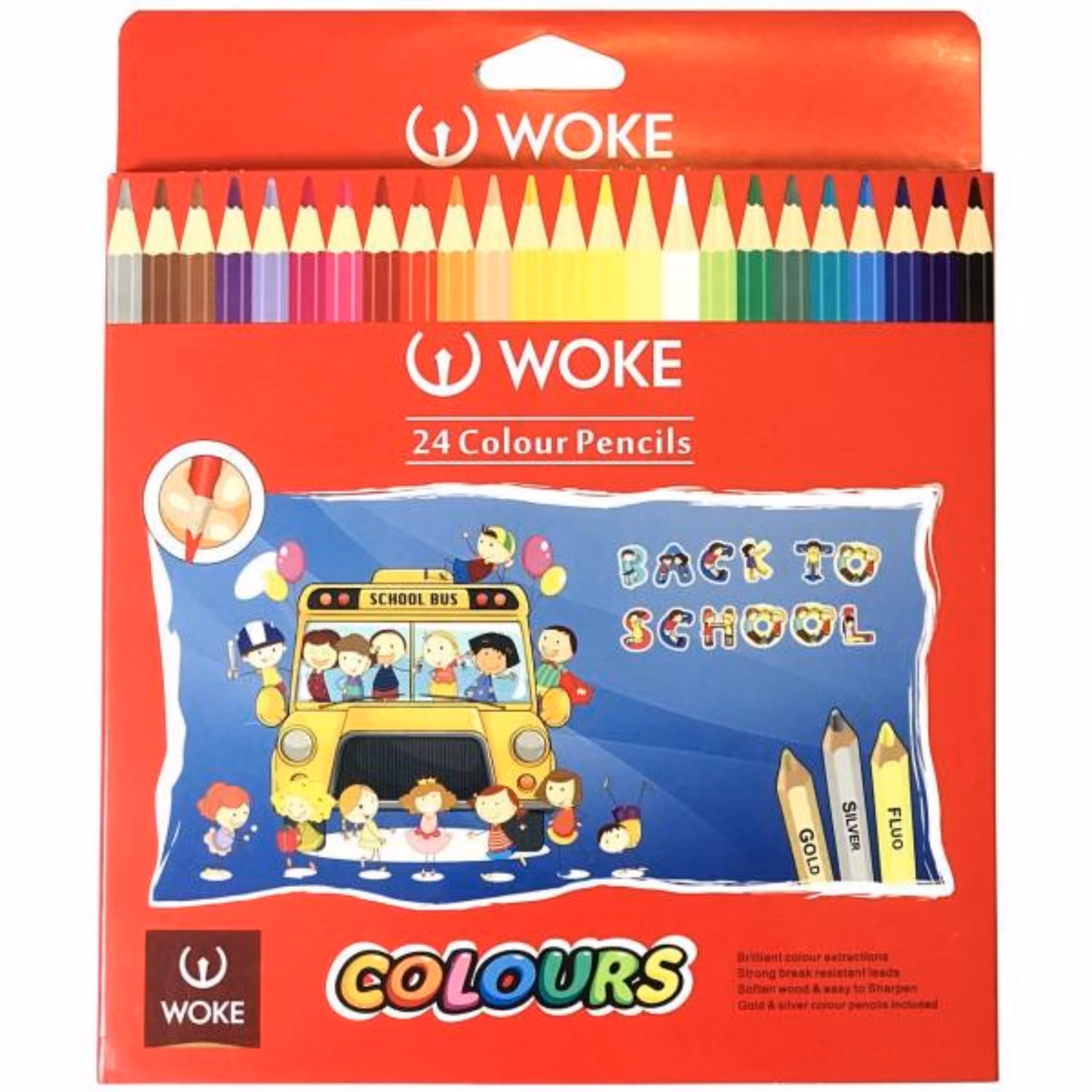 مداد رنگی 24 رنگ ووک جعبه مقوا