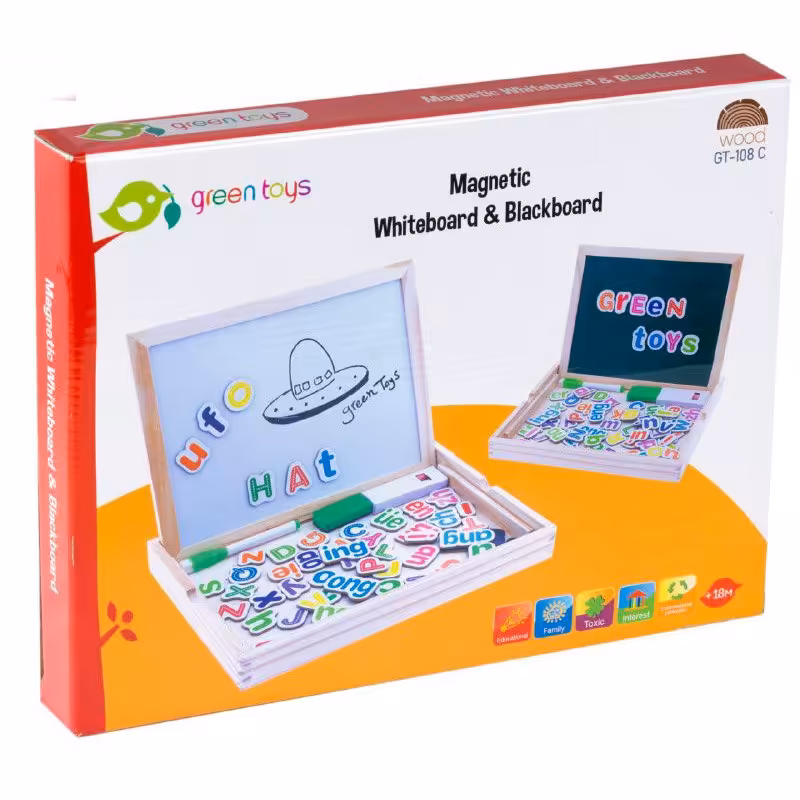 تخته سیاه و وایت برد دو طرفه مگنتی آموزش حروف انگلیسی کد 108C