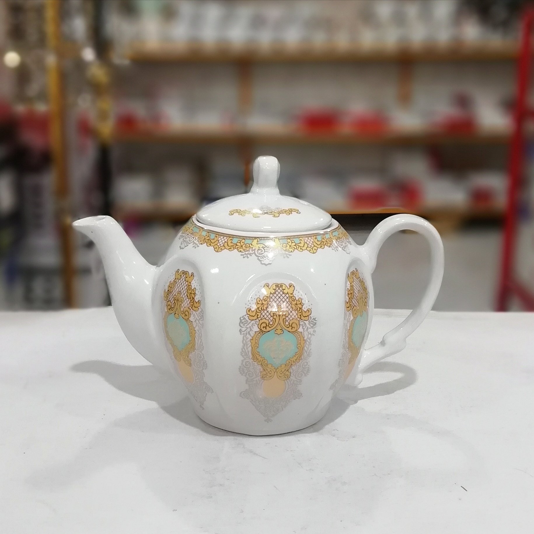 قوری چینی طرح دار متوسط