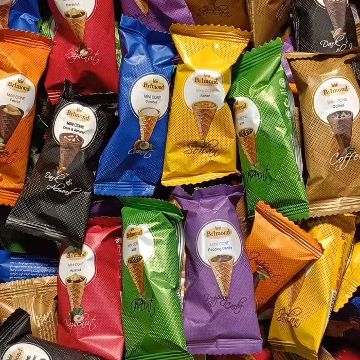 شکلات قیفی بریموند سوربن500 گرمی غرفه آجیل خشکبار مهران