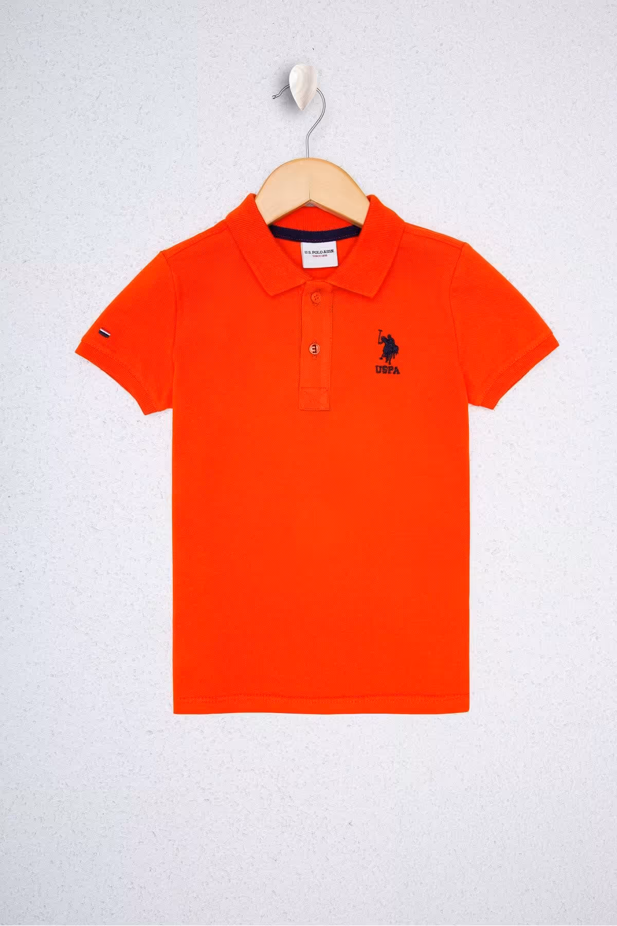 تی شرت یقه پولو نارنجی پسرانه و بچگانه تیشرت قرمز اورجینال U.S. Polo Assn.