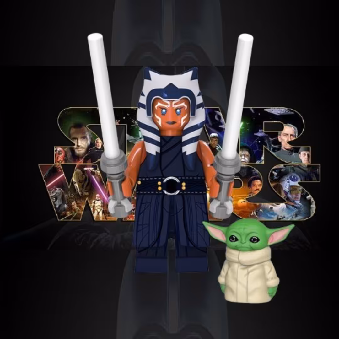 لگو آسوکا تانو (استار وارز) همراه با بیبی یودا


