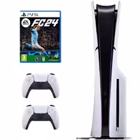 کنسول بازی سونی PS5 Slim دیسک خور باندل بازی FC 24 و یک دسته اضافی
