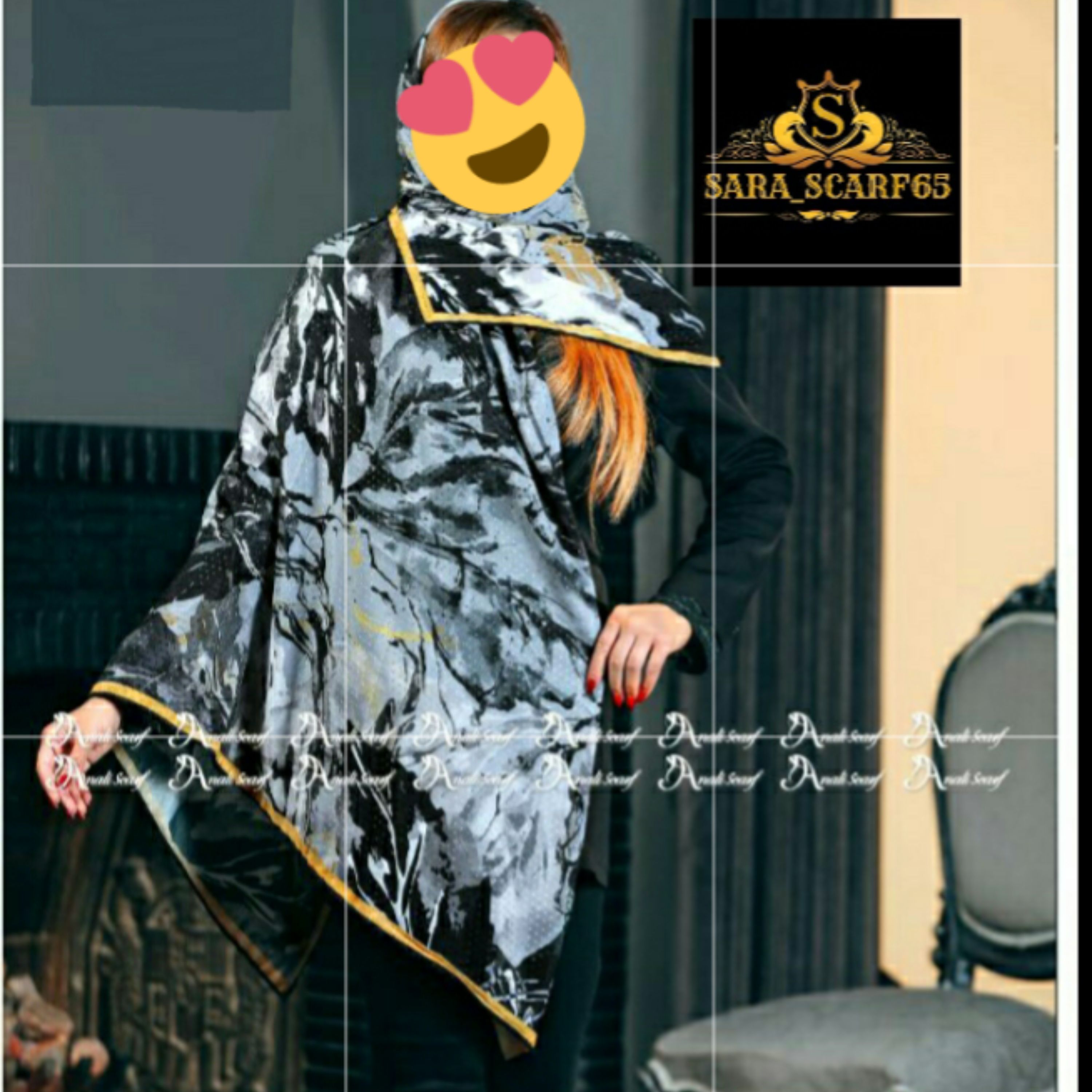 روسری نخی دور دست دوز 0101