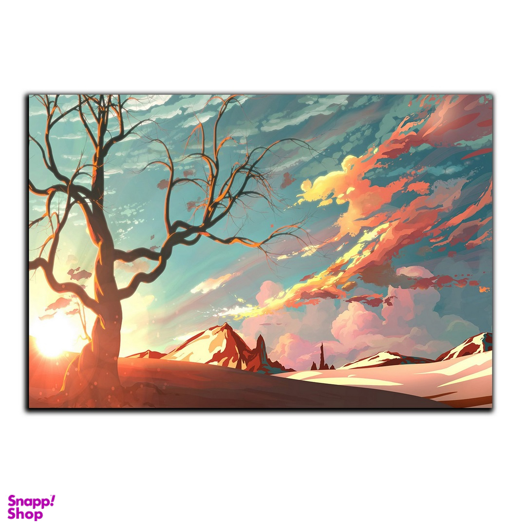 تابلو شاسی بکلیت طرح تک درخت پاییزی مدل SH-S5236