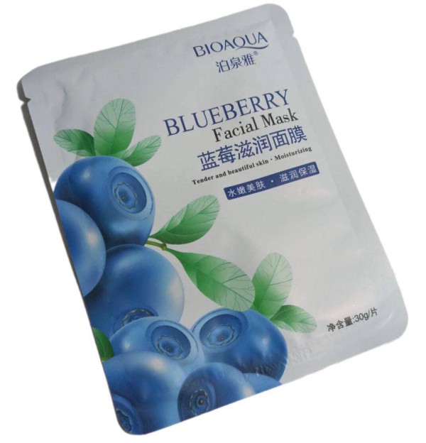ماسک صورت ورقه ای بلوبری بیوآکوا bioaqua پک 10 عددی