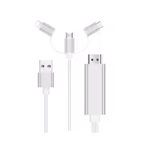 کابل تبدیل HDMI به لایتنینگ/microUSB/USB-C اونتن مدل OTN-7537A طول 1.8 متر