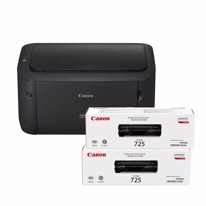 پرینتر کانن i-SENSYS LBP6030B (مشکی به همراه دو کارتریج ارجینال)