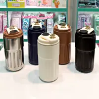 تراول ماگ دماسنج دار دوجداره استیل 450 میلی لیتر تراول ماگ استیل 
