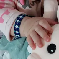 دستبند گیپور دستباف نوزادی طرح چشم نظر