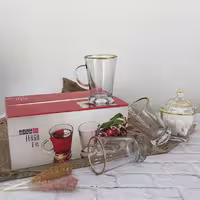 نیم لیوان فرگو لب طلا 6 عددی