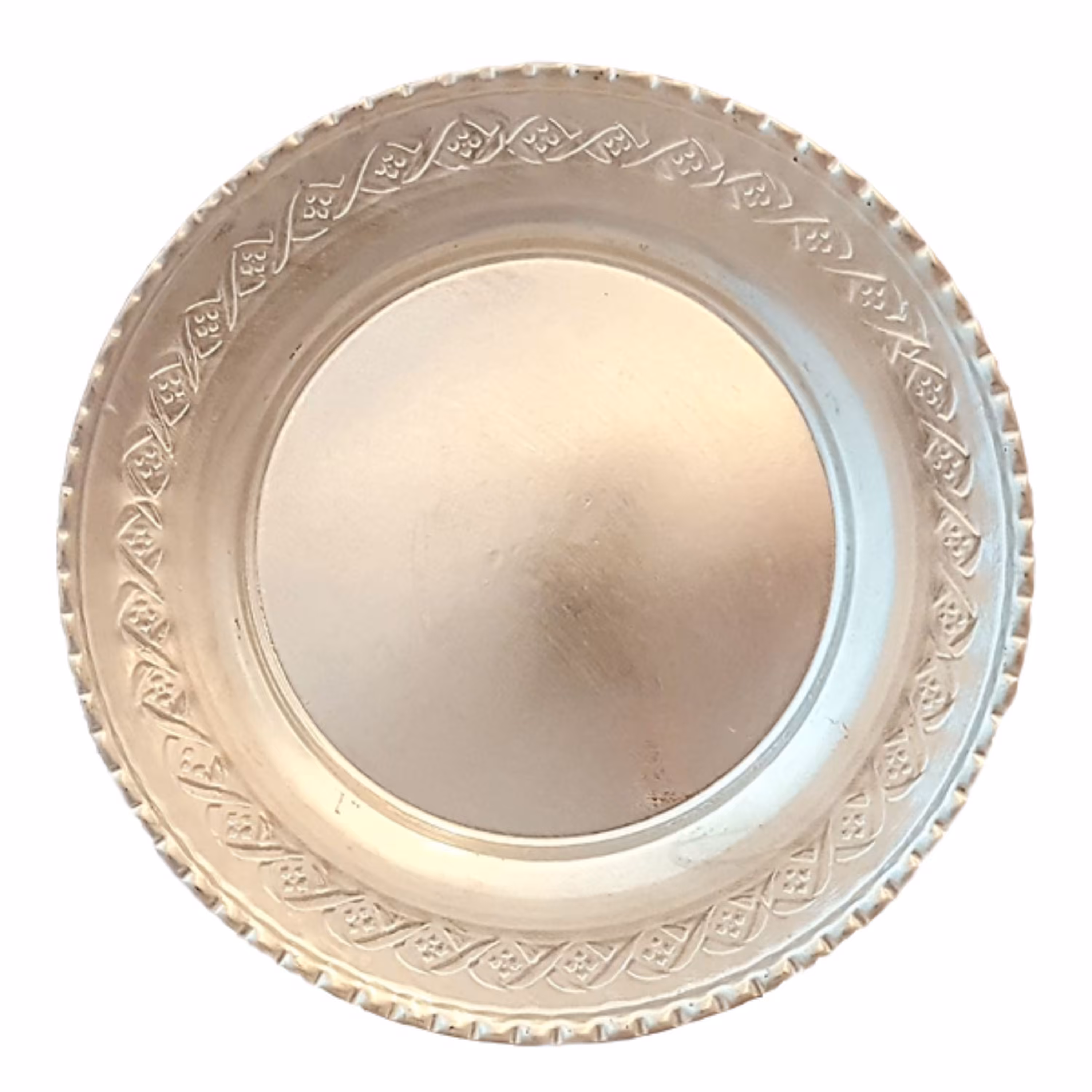 بشقاب میوه یا شیرینی خوری مسی دور طرح  مدل zh147