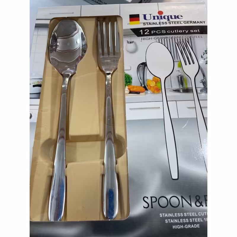 ست قاشق چنگال یونیک مدل شیکاگو بسته 12 عددی