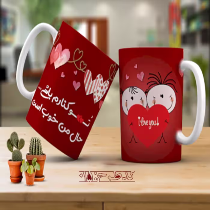 ماگ عاشقانه فانتزی طرح 015