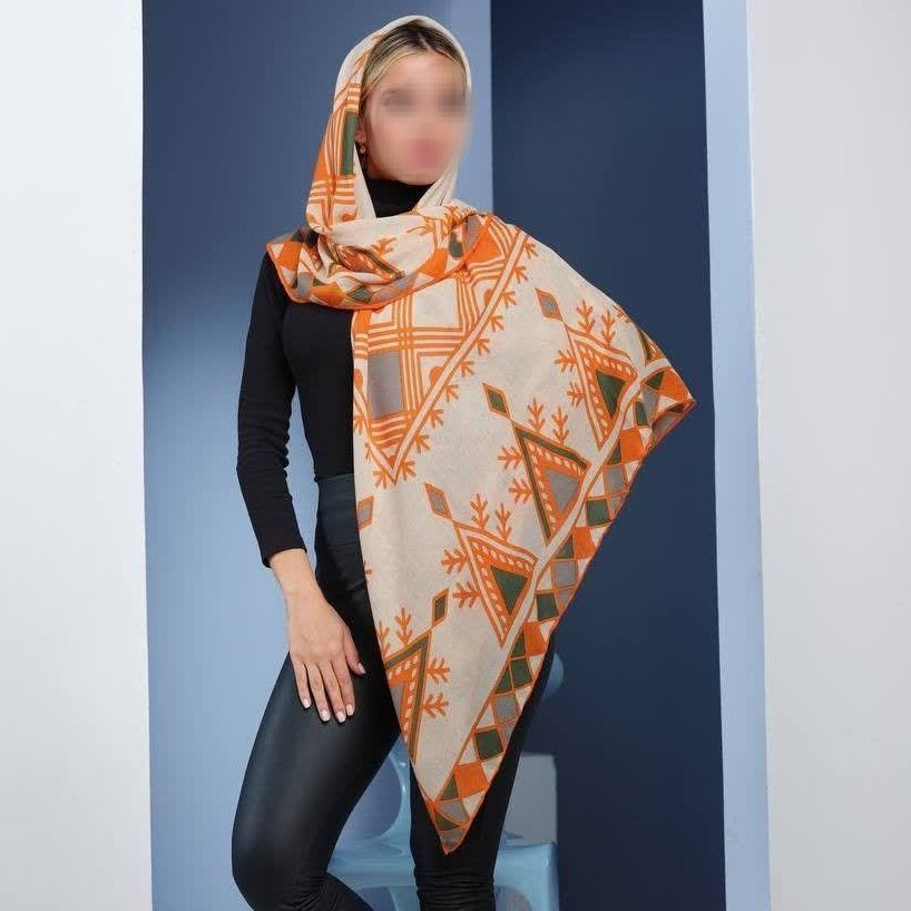 روسری نخی طرح سنتی روسری خاص شیک ارسال رایگان روسری مجلسی روسری سنتی روسری عید روسری شاد روسری بهار