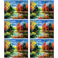  زیر بشقابی مستطیلی پارچه مخمل سایز 35 در 40 مدل U3-111 شرکت رنس