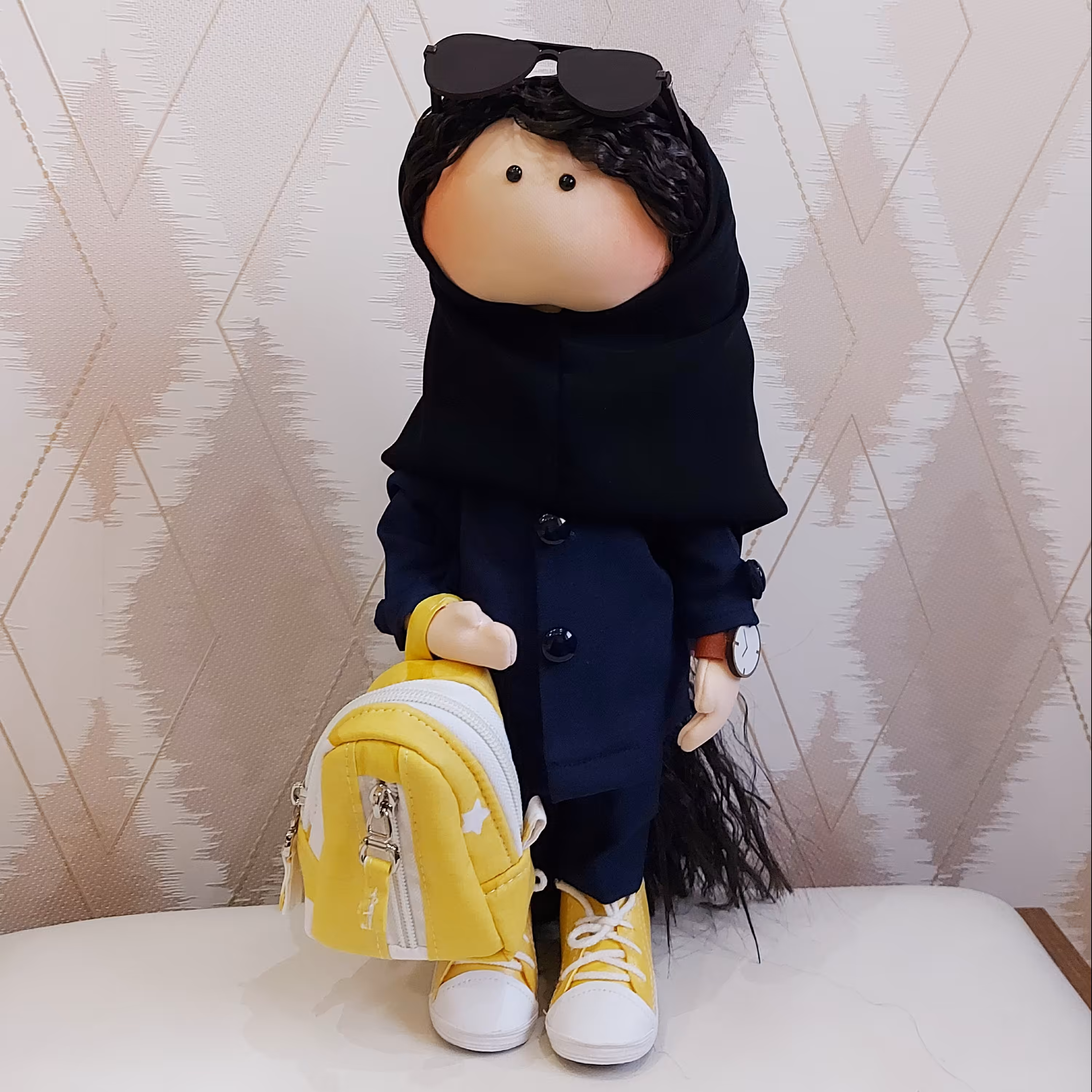 عروسک روسی دانش آموز(دانشجو) با قد 35 سانتی،سرچرخشی