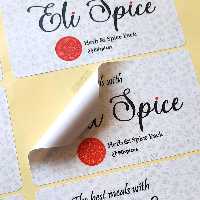 لیبل پشت چسب داره با طرح اختصاصی