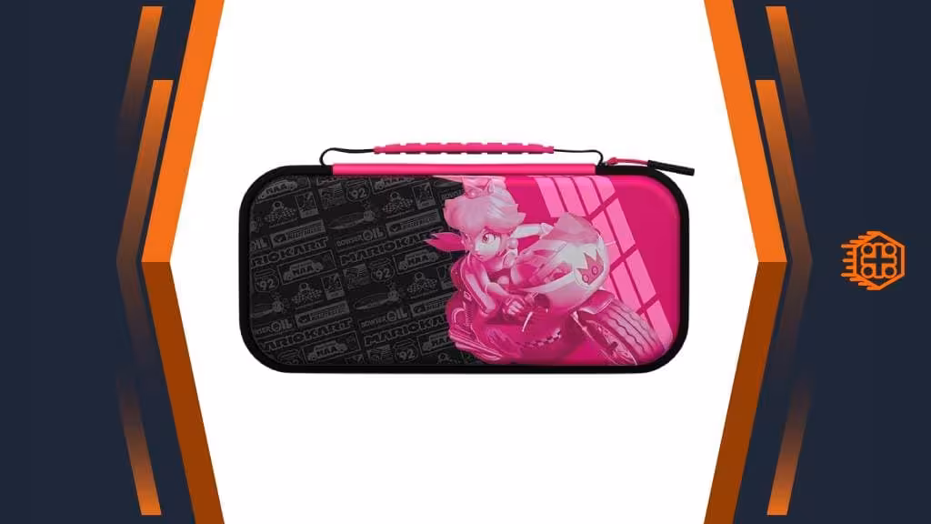 کیف PDP Travel Case Plus GLOW مخصوص Nintendo Switch – طرح Grand Prix Peach
