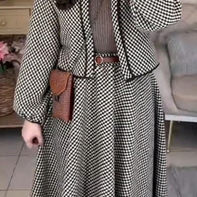 ست کت دامن مجلسی گرم پاییزه
