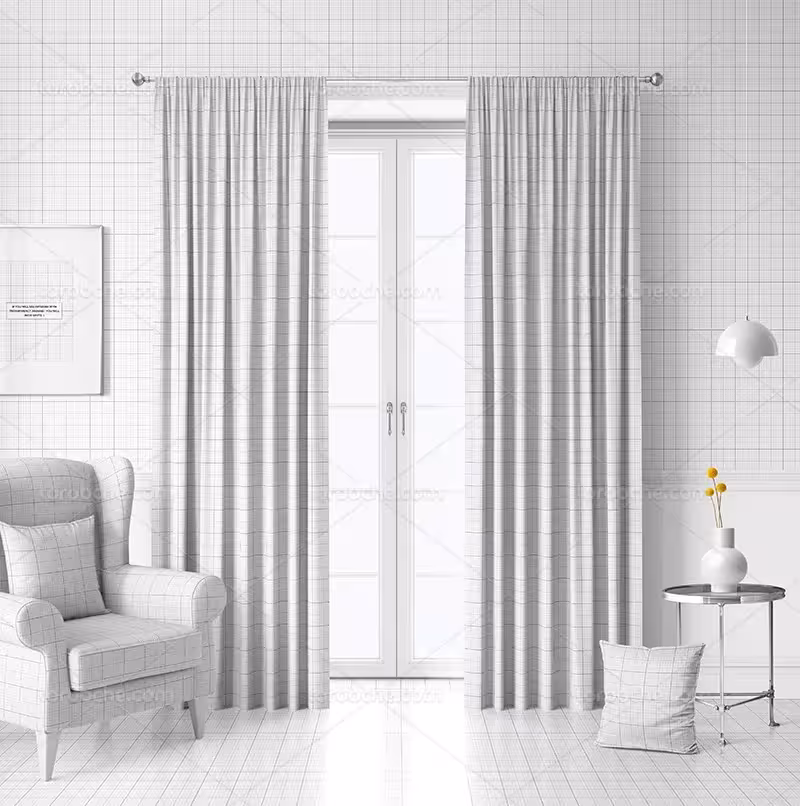 موکاپ پرده | گرافیک با طعم تربچه