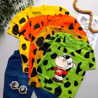 ست تیشرت و شلوارک گاوی