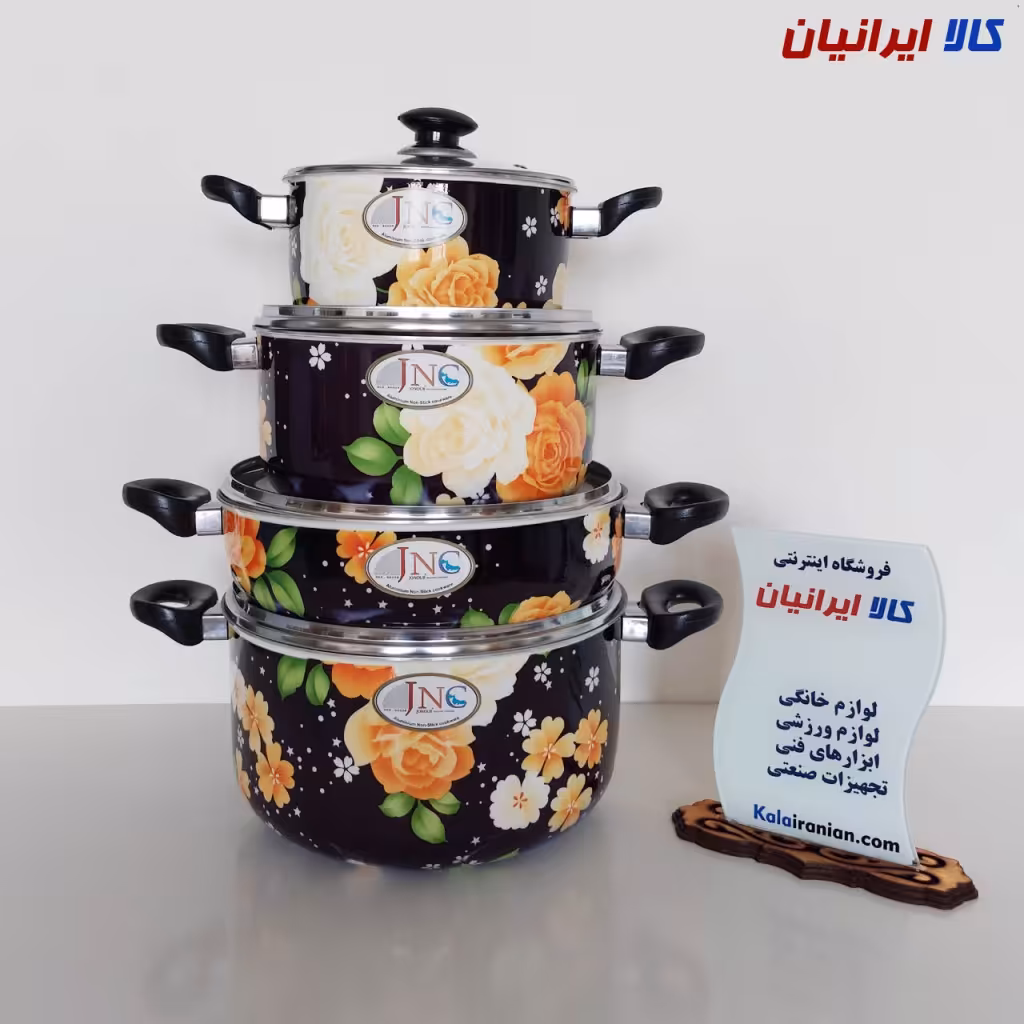 سرویس قابلمه 7 پارچه گلدار گرانیتی جنوب کد 9