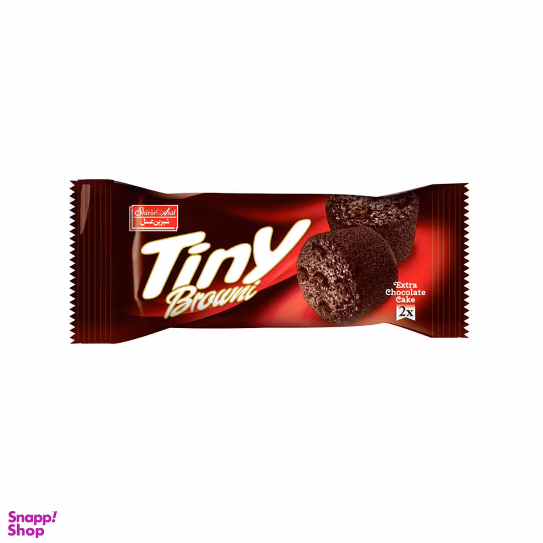کیک براونی مغز شکلات دوقلو تاینی شیرین عسل وزن 60 گرم