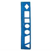 خط کش شابلون هندسی مدل ژله ای کد 04