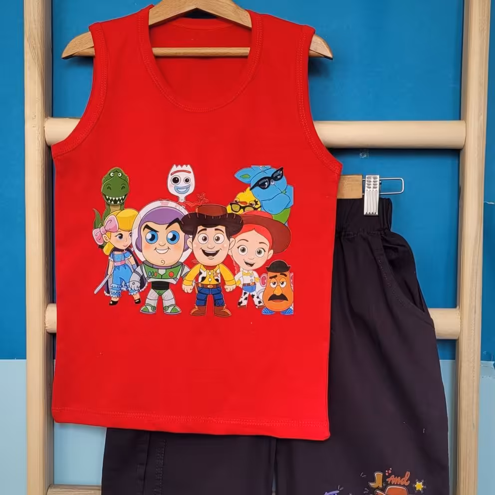 ست رکابی با شلوارک جین کاغذی سایز50-55 در سه رنگ ارسال رایگان