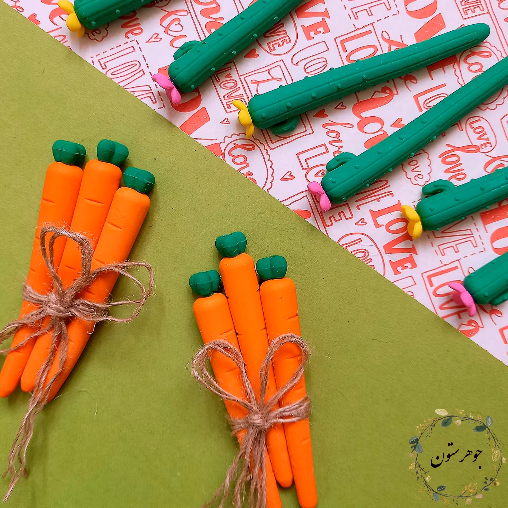 پاک کن فانتزی هویج و کاکتوس