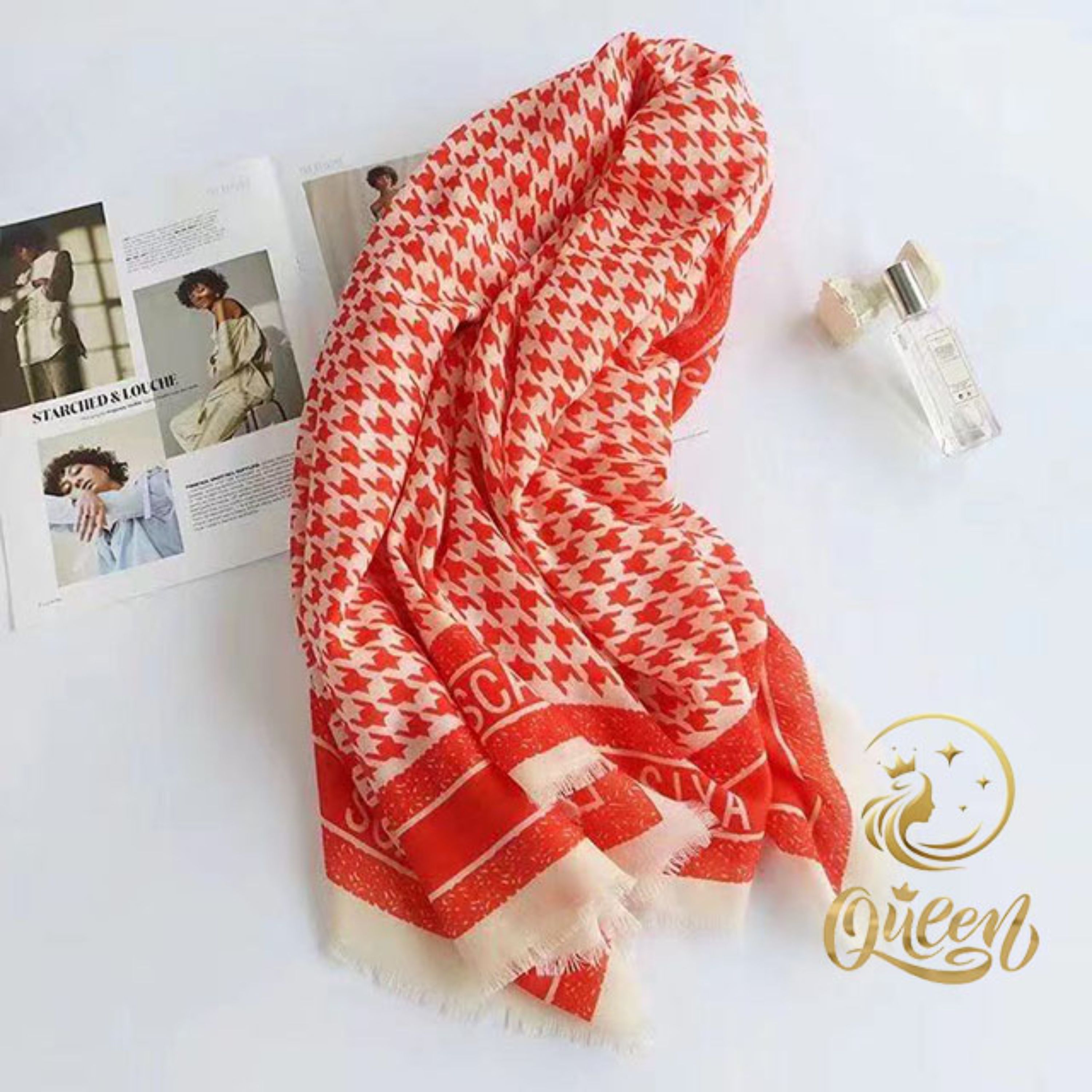 روسری زنانه مدل نخی قواره بزرگ کد QD1140
