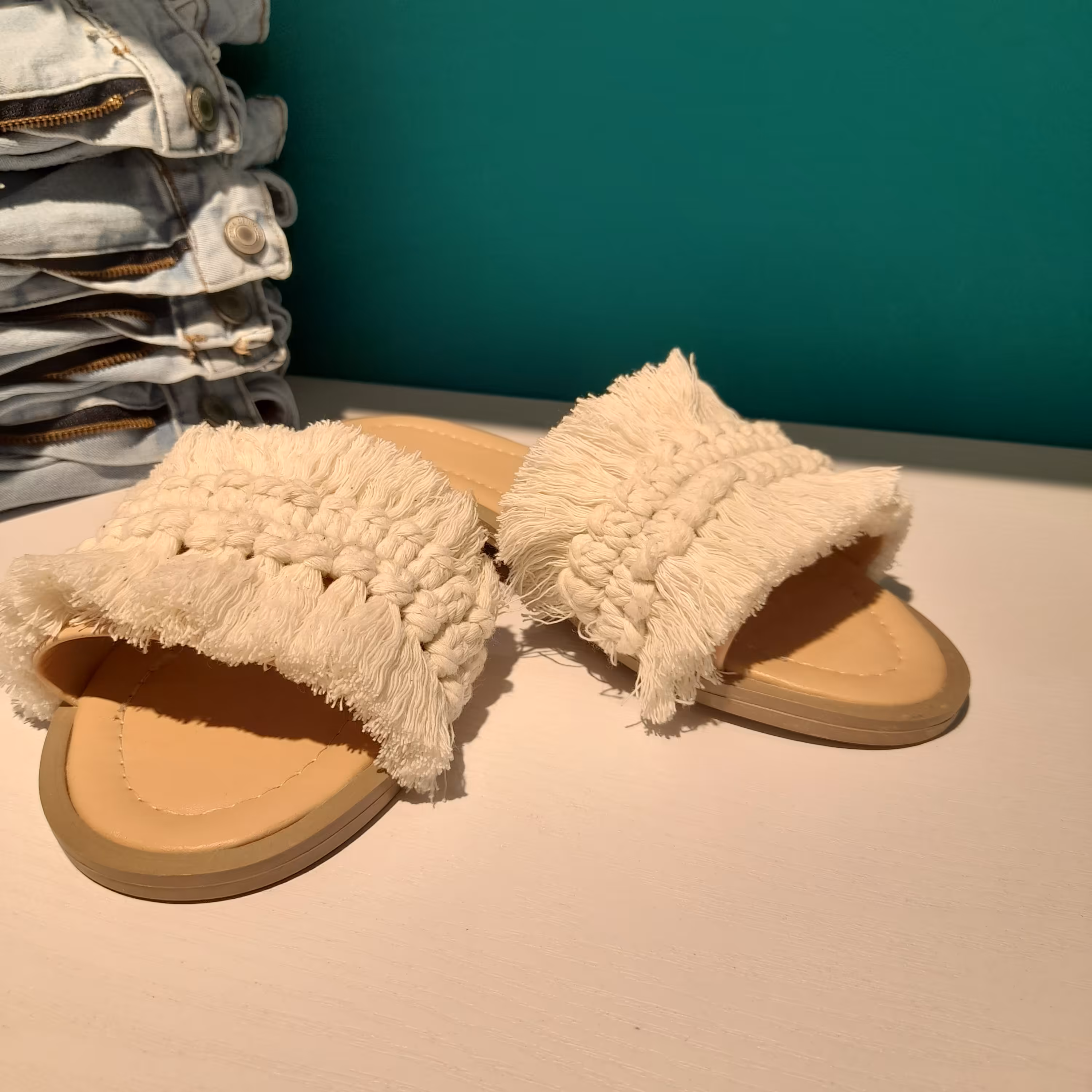 صندل زنانه ، صندل دخترانه ، صندل مکرومه ، صندل سفارشی