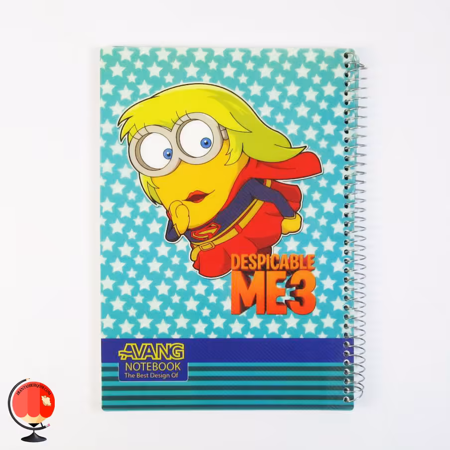 دفتر نقاشی 80 برگ سیمی طرح مینیون جلد طلقی آونگ